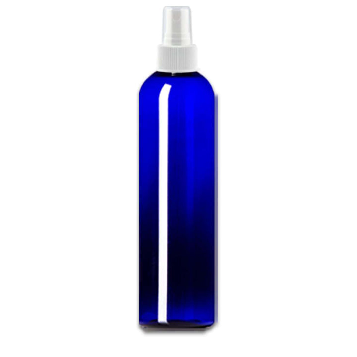 16 oz Blue PET Plastic Cosmo Bottle w/ White Fine Mist Top Plastic Spray Bottle Your Oil Tools 