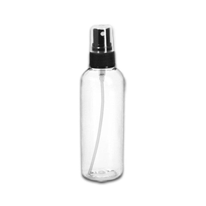 1 oz Clear PET Plastic Cosmo Bottle w/ Black Fine Mist Top Plastic Spray Bottles Your Oil Tools 