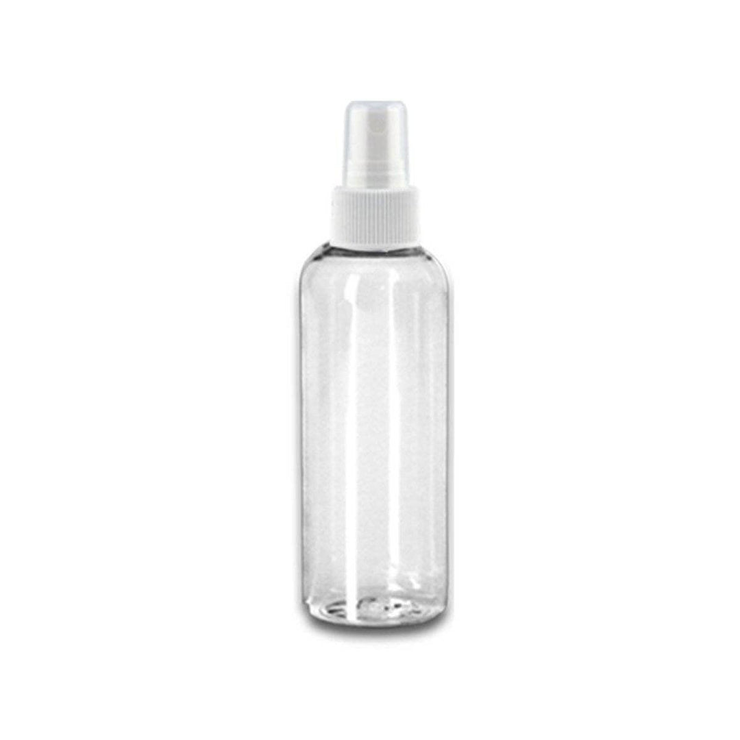 1 oz Clear PET Plastic Cosmo Bottle w/ White Fine Mist Top Plastic Spray Bottles Your Oil Tools 