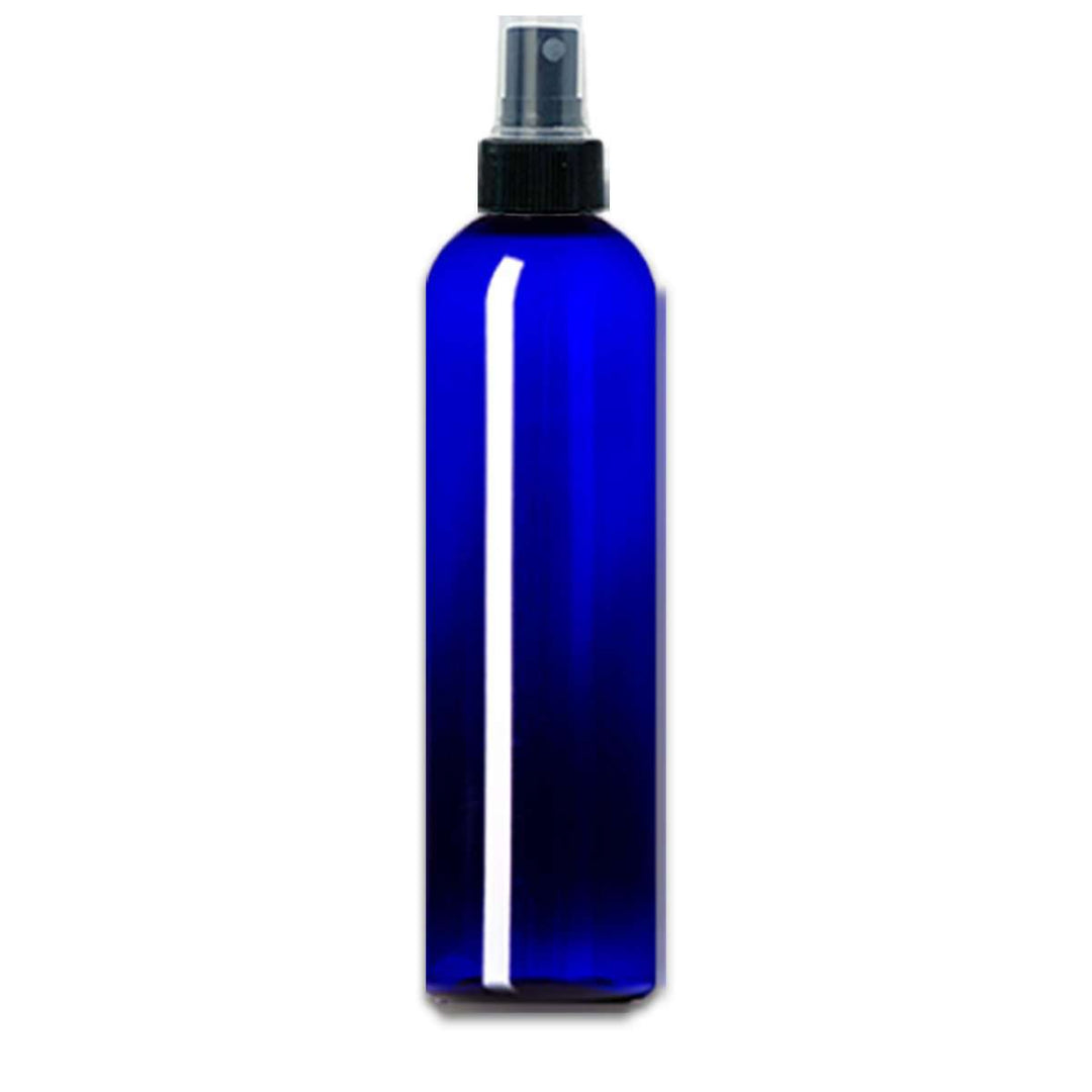 16 oz Blue PET Plastic Cosmo Bottle w/ Black Fine Mist Top Plastic Spray Bottles Your Oil Tools 