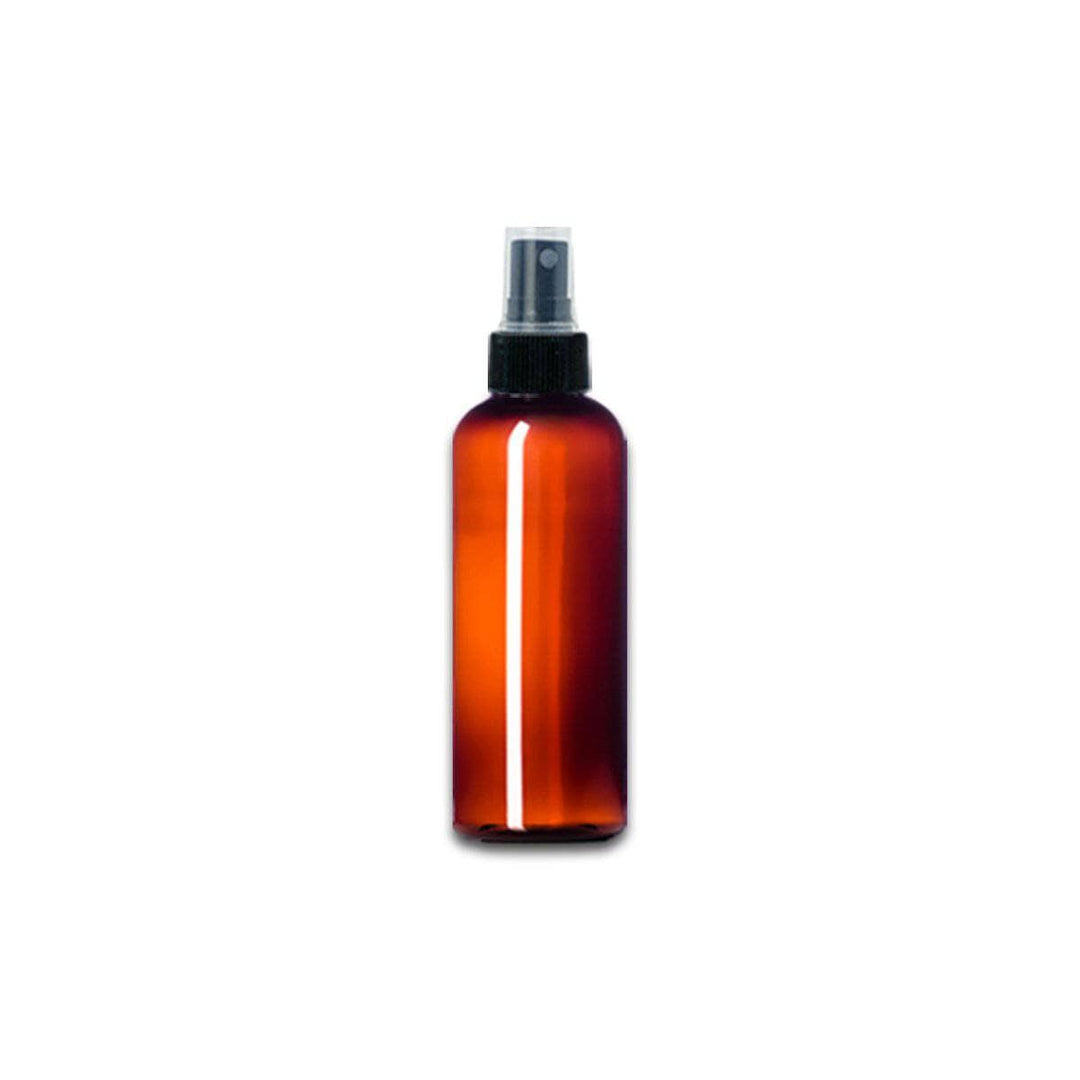 2 oz Amber PET Plastic Cosmo Bottle w/ Black Fine Mist Top Plastic Spray Bottles Your Oil Tools 