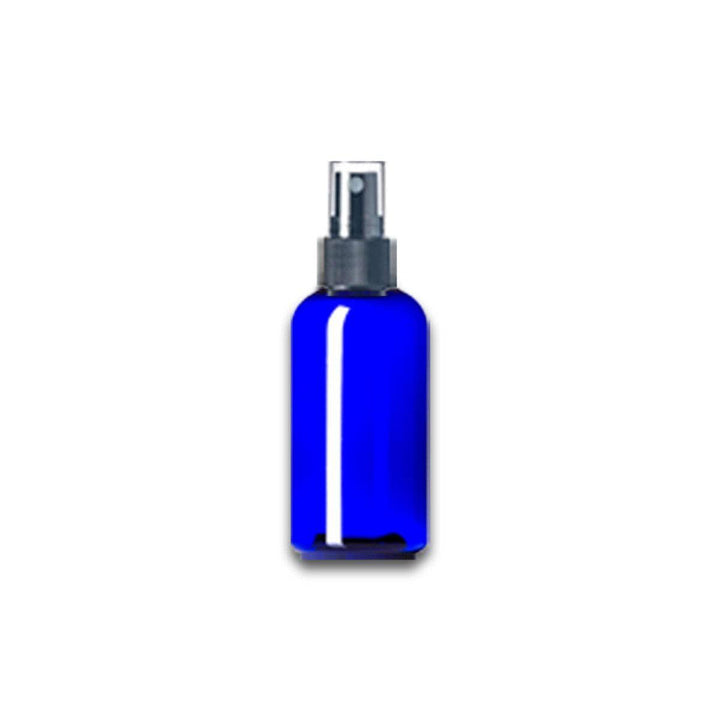 2 oz Blue PET Plastic Boston Round Bottle w/ Black Fine Mist Top Plastic Spray Bottles Your Oil Tools 