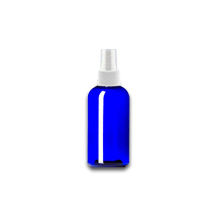 2 oz Blue PET Plastic Boston Round Bottle w/ White Fine Mist Top Plastic Spray Bottles Your Oil Tools 