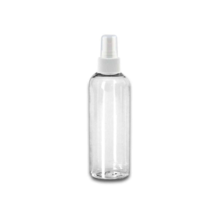 2 oz Clear PET Plastic Cosmo Bottle w/ White Fine Mist Top Plastic Spray Bottles Your Oil Tools 