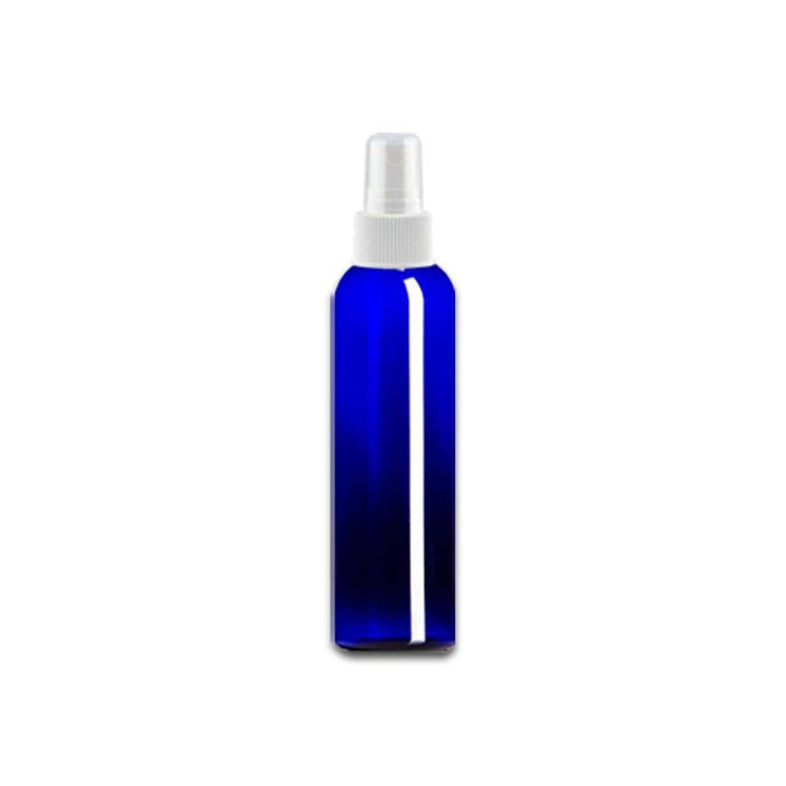 4 oz Blue PET Plastic Cosmo Bottle w/ White Fine Mist Top Plastic Spray Bottles Your Oil Tools 