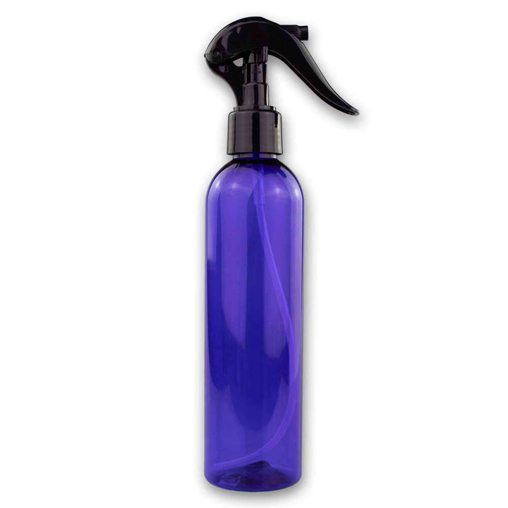 8 oz Blue PET Plastic Cosmo Bottle w/ Trigger Sprayer Plastic Spray Bottles Your Oil Tools 