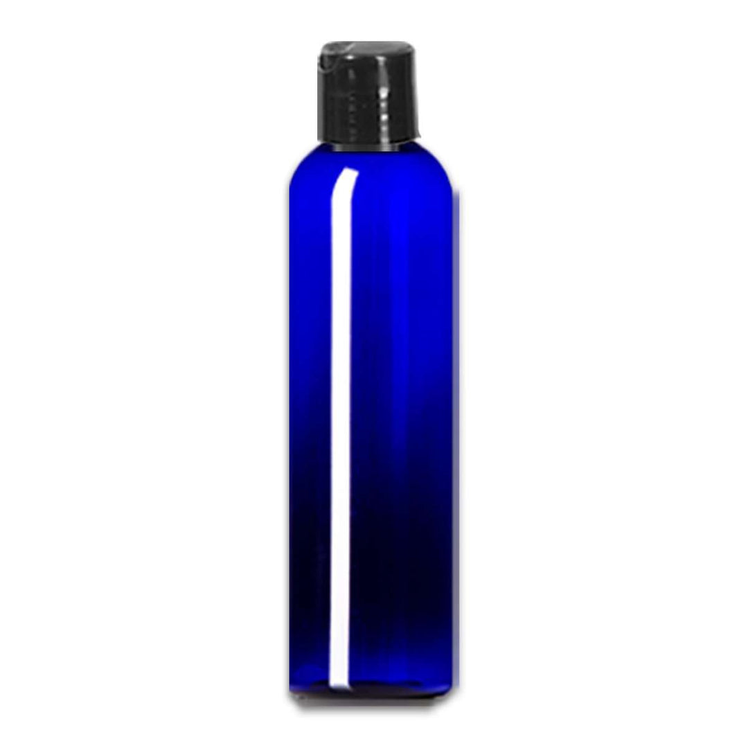 16 oz Blue PET Plastic Cosmo Bottle w/ Black Disc Top Plastic Storage Bottles Your Oil Tools 