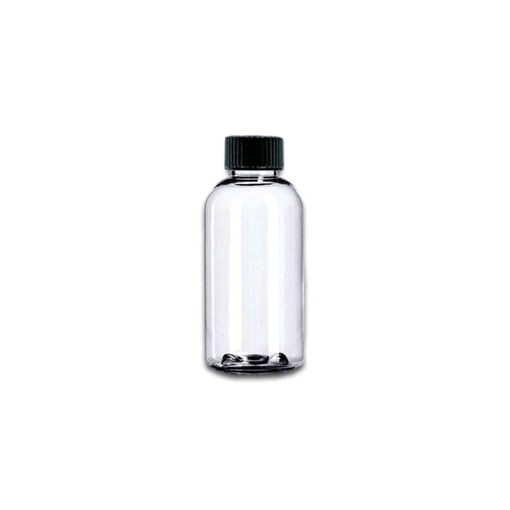 2 oz Clear PET Plastic Boston Round Bottle w/ Storage Cap Plastic Storage Bottles Your Oil Tools 