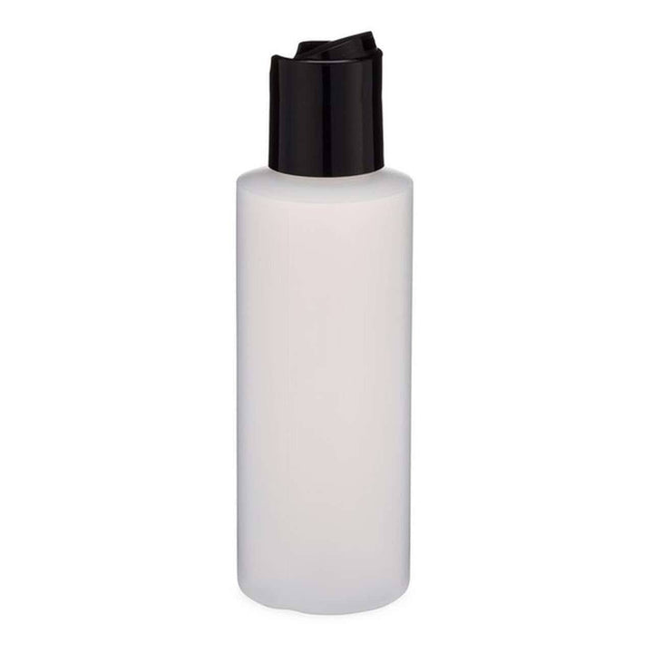 2 oz Natural-Colored HDPE Plastic Cylinder Bottle w/ Black Disc Top Plastic Storage Bottles Your Oil Tools 