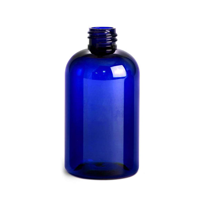 4 oz Blue PET Plastic Boston Round Bottle 20 mm (caps NOT included) Plastic Storage Bottles Your Oil Tools 