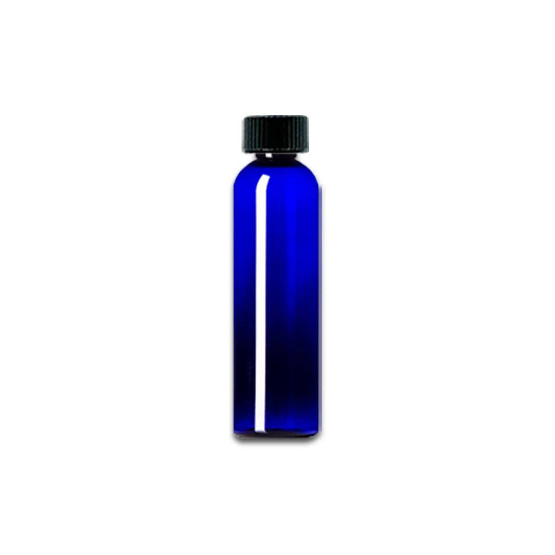 4 oz Blue PET Plastic Cosmo Bottle w/ Black Storage Cap Plastic Storage Bottles Your Oil Tools 