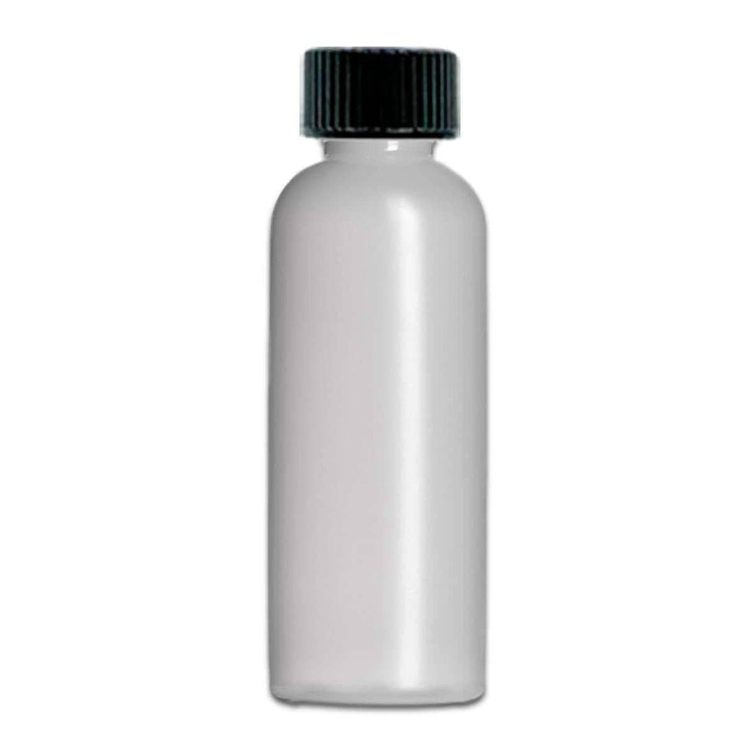 4 oz Natural-Colored HDPE Plastic Imperial Round Bottle w/ Black Storage Cap Plastic Storage Bottles Your Oil Tools 
