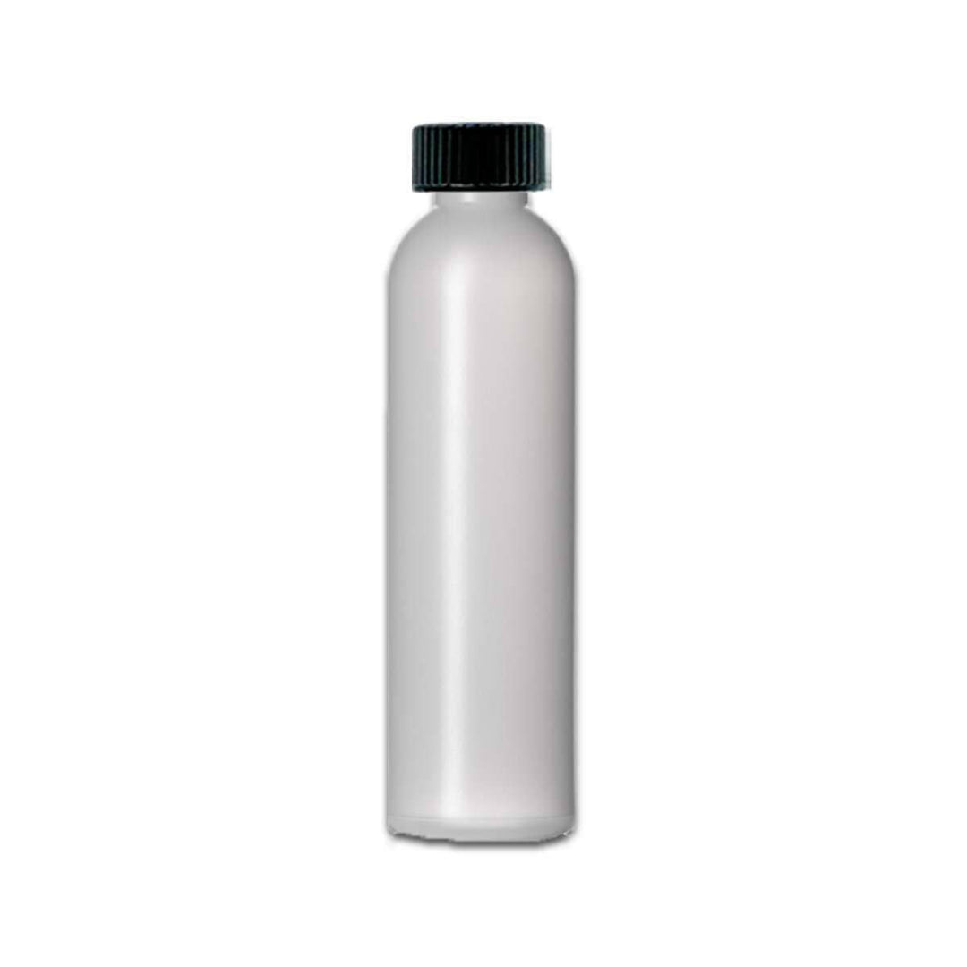 8 oz Natural-Colored HDPE Plastic Cosmo Bottle w/ Black Storage Cap Plastic Storage Bottles Your Oil Tools 