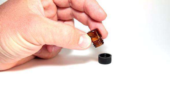 1 ml Amber Glass Vial w/ Orifice Reducer & Black Cap (Flat of 144) Sample Bottles Your Oil Tools 